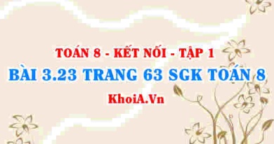 Bài 3.23 trang 63 SGK Toán 8 tập 1 Kết nối tri thức